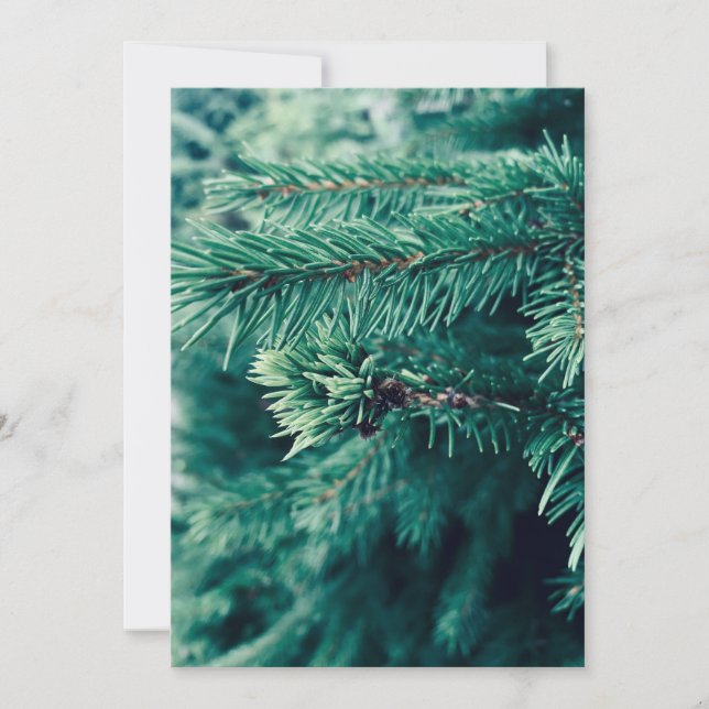 Invitación de fiesta de navidades con árbol de Nav (Anverso)