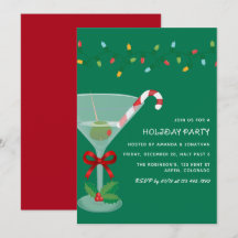 Invitación de fiesta de Navidades con temas de cóc