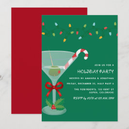 Invitación de fiesta de Navidades con temas de cóc