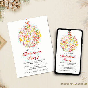 Invitación de fiesta de Navidades de celebraciones