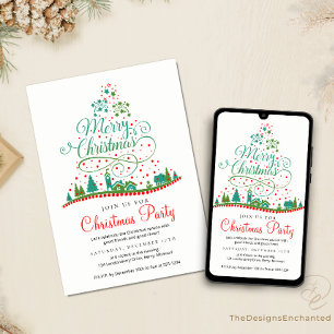 Invitación de fiesta de Navidades de celebraciones