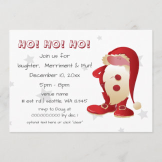 invitación de fiesta de navidades de divertida san