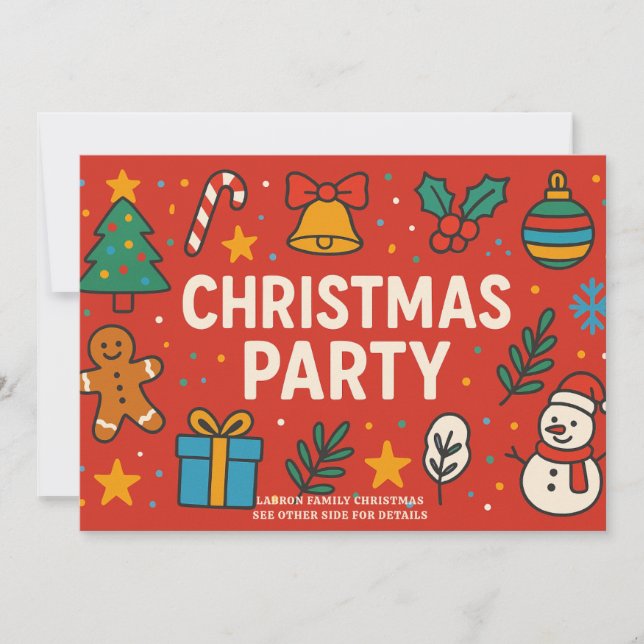Invitación de Fiesta de Navidades de Guay - ¡Celeb (Anverso)