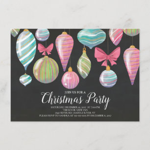 Invitación de fiesta de Navidades de Ornamentos Co