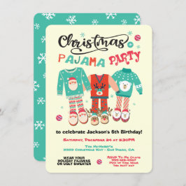 Invitación de fiesta de navidades de Pajama
