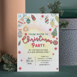 Invitación de fiesta de Navidades de vacaciones de
