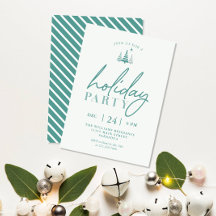 Invitación de fiesta de Navidades de vacaciones si