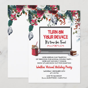 Invitación de fiesta de Navidades de vacaciones vi