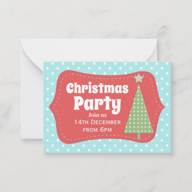 Invitación de fiesta de Navidades divertidos moder (Anverso)