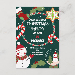 Invitación de fiesta de Navidades festivos
