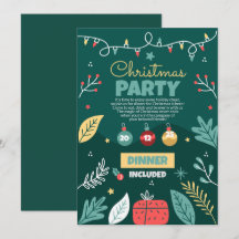 Invitación de fiesta de navidades, fiesta de vacac