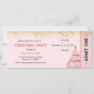 Invitación de fiesta de navidades, invitación de N