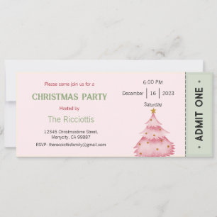 Invitación de fiesta de navidades, invitación de N
