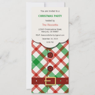 Invitación de fiesta de navidades, invitación de N