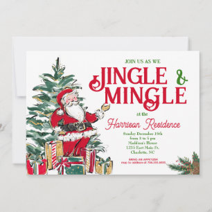 Invitación de Fiesta de Navidades Jingle y Mingle