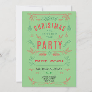 Invitación de fiesta de navidades. Personalizar