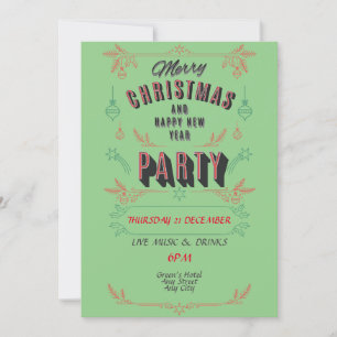 Invitación de fiesta de navidades. Personalizar