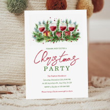 Invitación de fiesta de navidades, tarjeta de fies