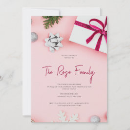 Invitación de fiesta de navidades, tarjeta de salu