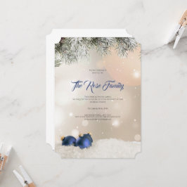 Invitación de fiesta de navidades, tarjeta de salu