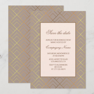 invitación de fiesta de negocios elegante guardar 