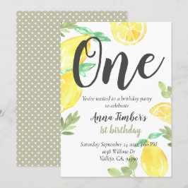 Invitación de fiesta de niño de primer año de limó