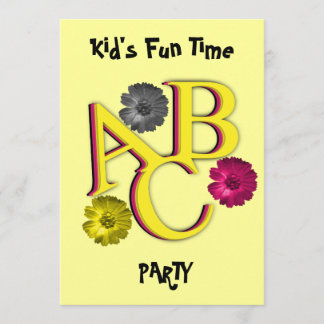 Invitación de fiesta de niños ABC