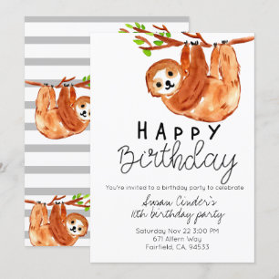 Invitación de fiesta de niños de cumpleaños de per
