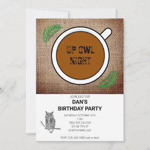Invitación de fiesta de noche de búho