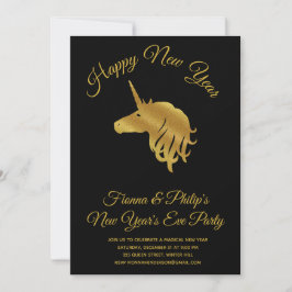 Invitación de Fiesta de Nochevieja del Unicornio M