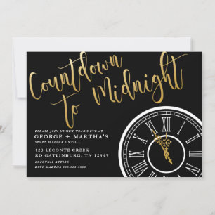 Invitación de fiesta de Nochevieja editable