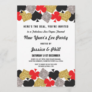 Invitación de Fiesta de Nochevieja Las Vegas Casin