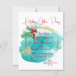 Invitación de fiesta de oficina de vacaciones