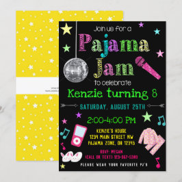 Invitación de Fiesta de Pajama Jam - Invitación de