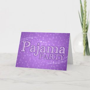 invitación de fiesta de pajama : starshine