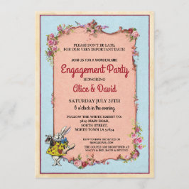 Invitación de Fiesta de pareja de compromiso conej