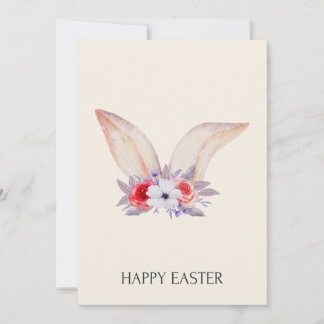 Invitación de fiesta de Pascua con orejas de conej