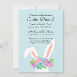 Invitación de fiesta de Pascua de conejito
