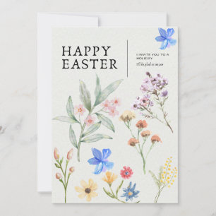 Invitación de fiesta de Pascua floral