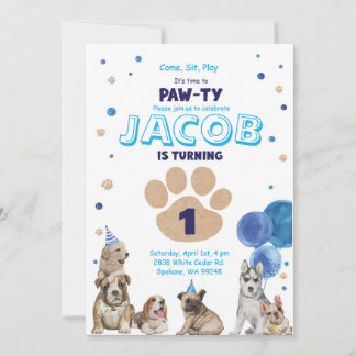 Invitación de Fiesta de perro para niños
