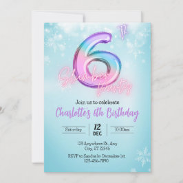 invitación de fiesta de pijamas de invierno mágico
