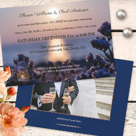 Invitación de fiesta de post boda con foto persona