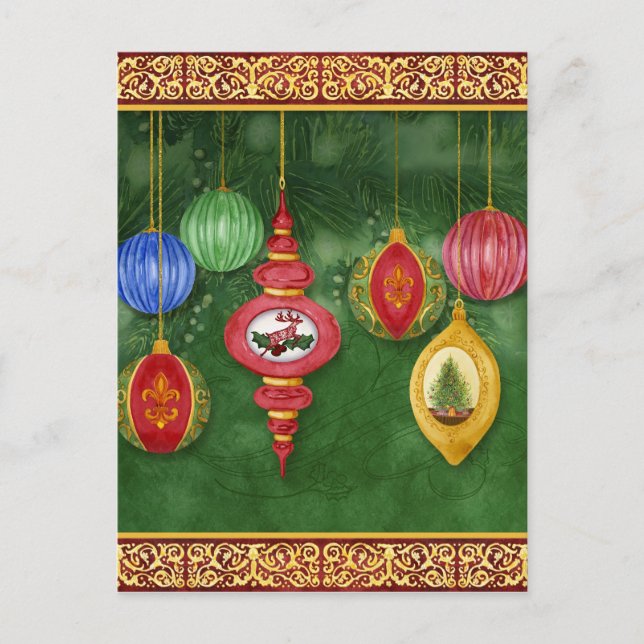 Invitación de Fiesta de postales de Ornamento de N (Anverso)