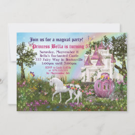 Invitación de fiesta de princesa del castillo de u