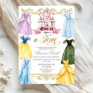 Invitación de fiesta de princesa una vez en la vid