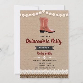 invitación de fiesta de quinceañera campestre