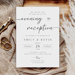 Invitación de Fiesta de recepción de boda por la n