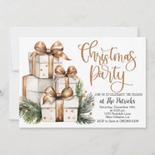 Invitación de fiesta de regalo para navidades