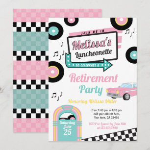 Invitación de fiesta de restaurante retro