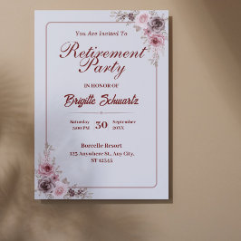 Invitación de Fiesta de retiro de fotografía elega